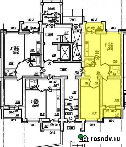 3-комнатная квартира, 78.6 м², 1/10 эт. на продажу в Путевке Путевка - изображение 1