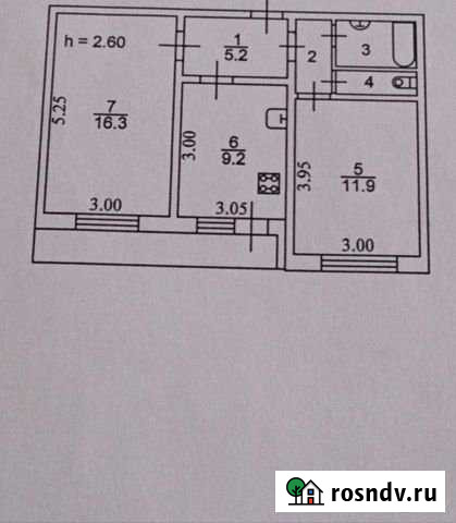 2-комнатная квартира, 50.2 м², 4/9 эт. на продажу в Нальчике Нальчик - изображение 1