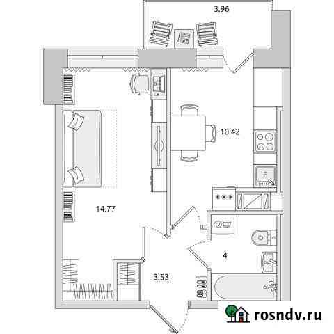 1-комнатная квартира, 36.7 м², 17/18 эт. на продажу в Мурино Мурино