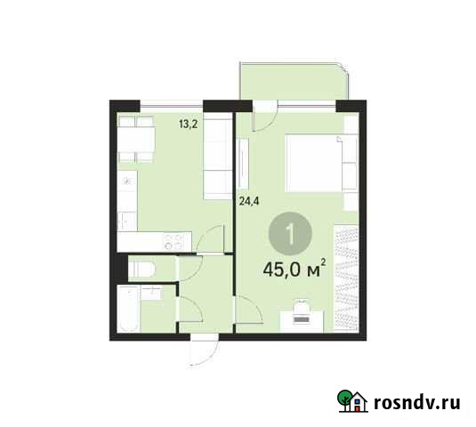 1-комнатная квартира, 40.1 м², 3/9 эт. на продажу в Тюмени Тюмень - изображение 1