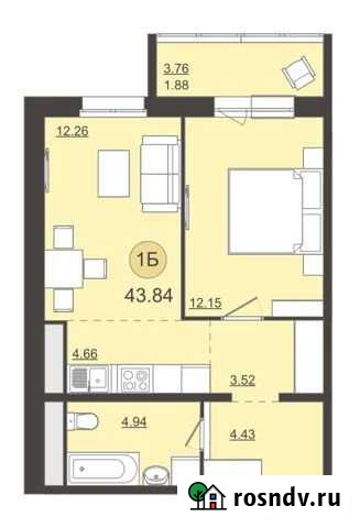 1-комнатная квартира, 42 м², 4/4 эт. на продажу в Сургуте Ханты-Мансийского АО Сургут - изображение 1