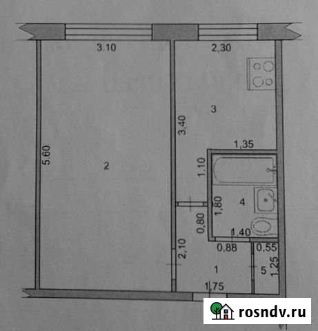 1-комнатная квартира, 29.9 м², 1/2 эт. на продажу в Разумном Разумное - изображение 1