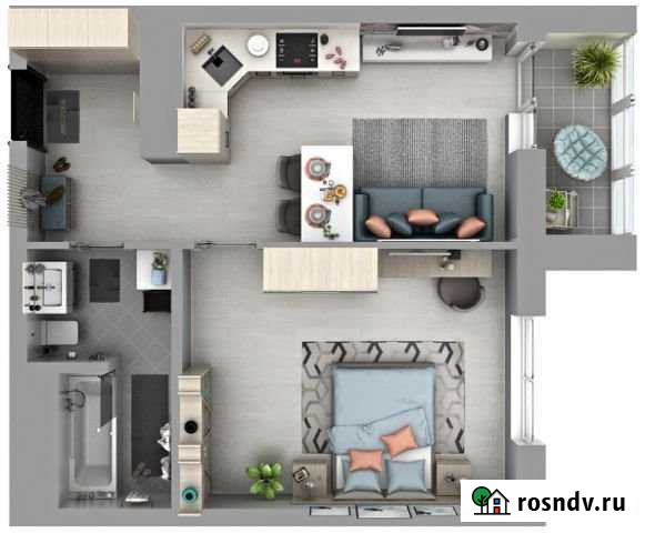 1-комнатная квартира, 44.3 м², 2/33 эт. на продажу в Екатеринбурге Екатеринбург - изображение 1