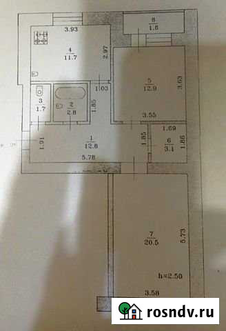 2-комнатная квартира, 67.1 м², 7/9 эт. на продажу в Бугульме Бугульма - изображение 1