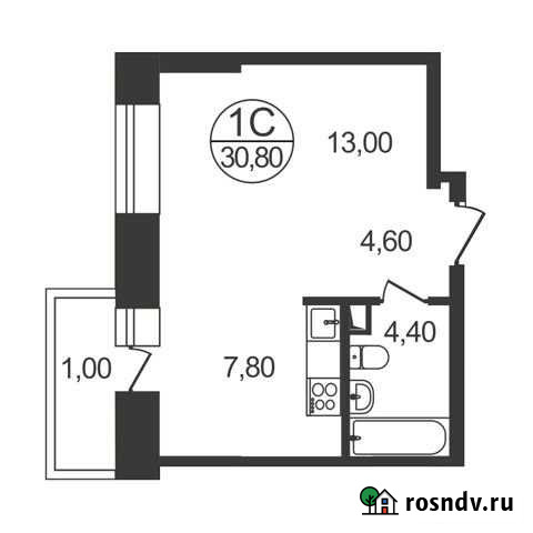 1-комнатная квартира, 30.8 м², 2/17 эт. на продажу в Люберцах Люберцы - изображение 1