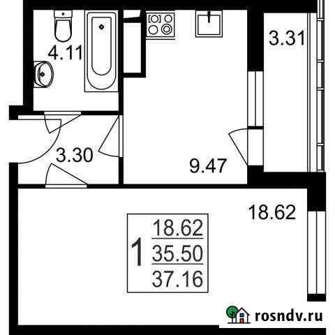 1-комнатная квартира, 37.2 м², 1/8 эт. на продажу в Нахабино Нахабино