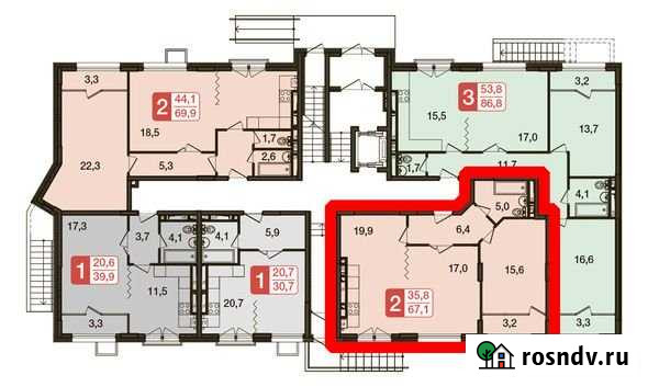 2-комнатная квартира, 68.6 м², 1/5 эт. на продажу в Химках Химки - изображение 1