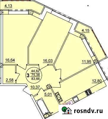 3-комнатная квартира, 89 м², 2/6 эт. на продажу в Новороссийске Новороссийск - изображение 1