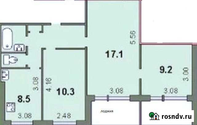 3-комнатная квартира, 54 м², 5/9 эт. на продажу в Мурманске Мурманск - изображение 1