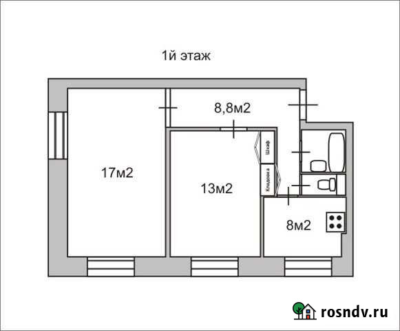 2-комнатная квартира, 51 м², 1/9 эт. на продажу в Кузьмоловском Кузьмоловский - изображение 1