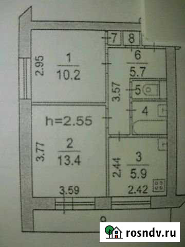 Комната 14 м² в 2-ком. кв., 6/14 эт. на продажу в Люберцах Люберцы - изображение 1