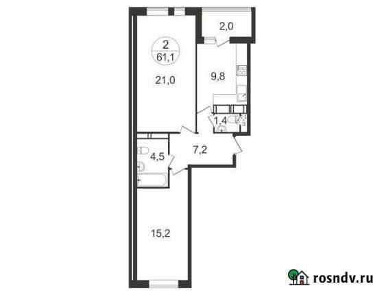 2-комнатная квартира, 61.1 м², 11/22 эт. на продажу в Балашихе Балашиха