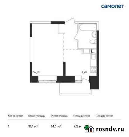 Квартира-студия, 31.1 м², 17/17 эт. на продажу в Люберцах Люберцы