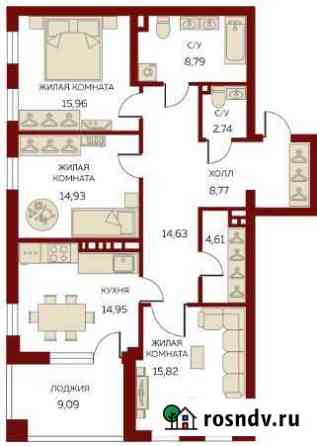 3-комнатная квартира, 106 м², 5/8 эт. на продажу в Екатеринбурге Екатеринбург