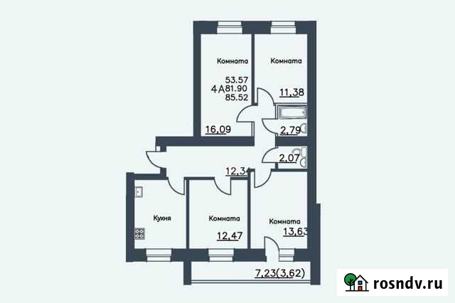 4-комнатная квартира, 84.8 м², 7/9 эт. на продажу в Череповце Череповец - изображение 1