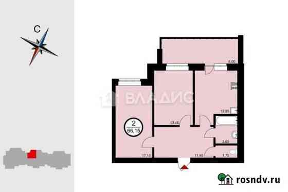 2-комнатная квартира, 66.2 м², 1/8 эт. на продажу во Владимире Владимир