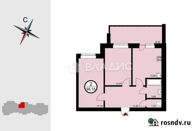 2-комнатная квартира, 66.2 м², 1/8 эт. на продажу во Владимире Владимир - изображение 1