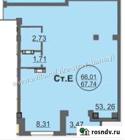 Офисное помещение, 67.74 кв.м. Барнаул - изображение 1