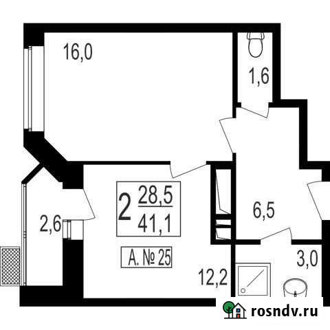 1-комнатная квартира, 39.3 м², 6/7 эт. на продажу в Мытищах Мытищи - изображение 1