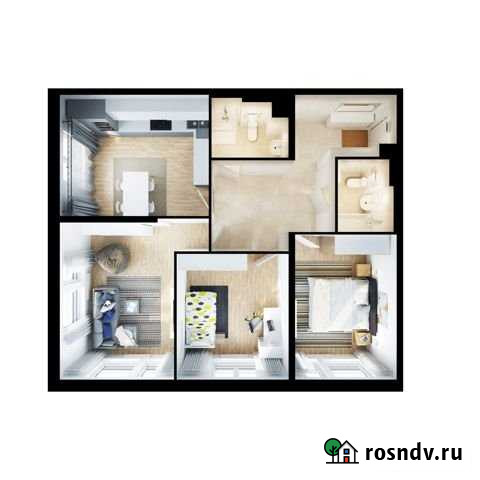 3-комнатная квартира, 83.6 м², 21/25 эт. на продажу в Красногорске Московской области Красногорск - изображение 1