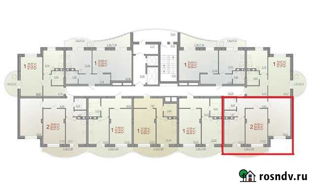 2-комнатная квартира, 64.4 м², 2/12 эт. на продажу в Воронеже Воронеж - изображение 1