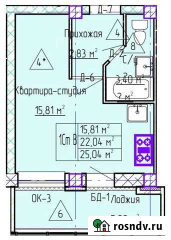 Квартира-студия, 25 м², 5/18 эт. на продажу в Набережных Челнах Набережные Челны - изображение 1