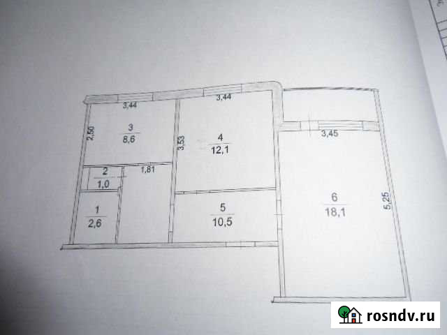 2-комнатная квартира, 52.9 м², 3/6 эт. на продажу в Алатыре Алатырь - изображение 1