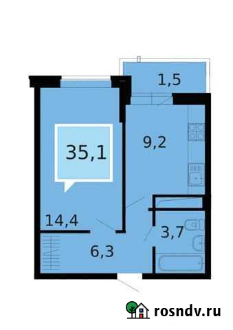 1-комнатная квартира, 35.1 м², 17/24 эт. на продажу в Краснодаре Краснодар - изображение 1