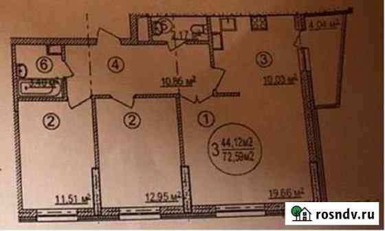 3-комнатная квартира, 72.6 м², 9/25 эт. на продажу в Уфе Уфа