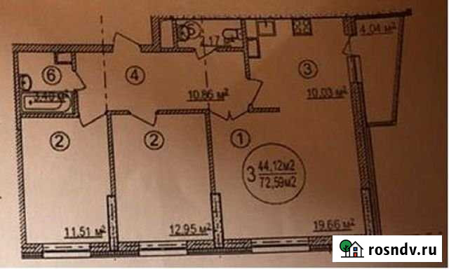 3-комнатная квартира, 72.6 м², 9/25 эт. на продажу в Уфе Уфа - изображение 1