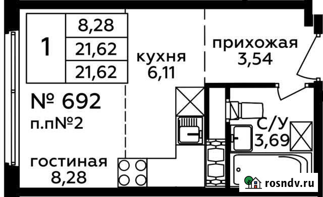 Квартира-студия, 21.6 м², 22/22 эт. на продажу в Балашихе Балашиха - изображение 1