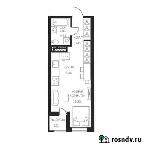 1-комнатная квартира, 33 м², 21/29 эт. на продажу в Екатеринбурге Екатеринбург - изображение 1