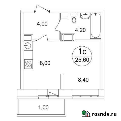 1-комнатная квартира, 25.6 м², 9/17 эт. на продажу в Люберцах Люберцы - изображение 1