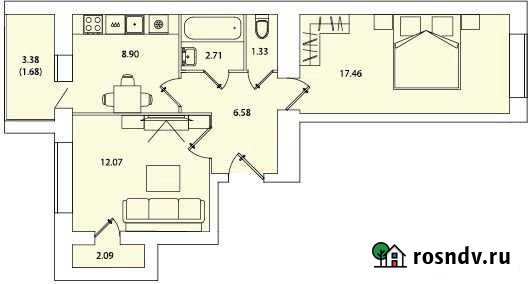 2-комнатная квартира, 52 м², 6/10 эт. на продажу в Пензе Пенза - изображение 1