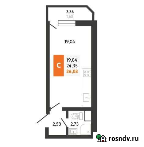 Квартира-студия, 26 м², 19/25 эт. на продажу в Новороссийске Новороссийск - изображение 1