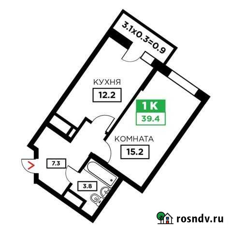 1-комнатная квартира, 39.4 м², 4/24 эт. на продажу в Краснодаре Краснодар - изображение 1