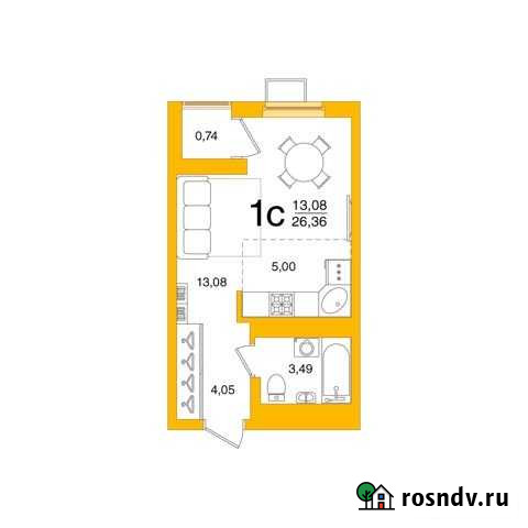 1-комнатная квартира, 26.4 м², 13/26 эт. на продажу в Уфе Уфа - изображение 1