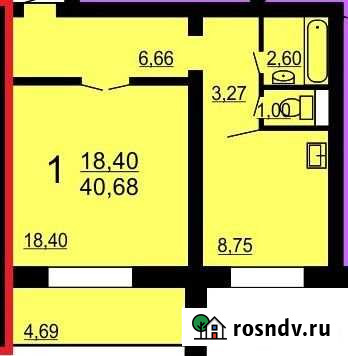 1-комнатная квартира, 43.2 м², 1/10 эт. на продажу в Челябинске Челябинск - изображение 1