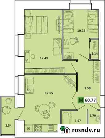 3-комнатная квартира, 61 м², 3/11 эт. на продажу в Архангельске Архангельск