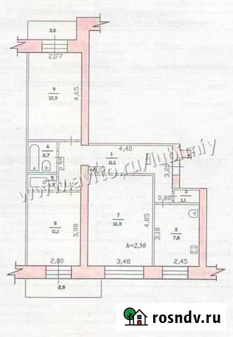 3-комнатная квартира, 65.1 м², 2/9 эт. на продажу в Комсомольске-на-Амуре Комсомольск-на-Амуре - изображение 1