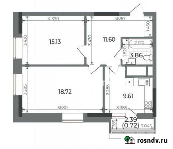2-комнатная квартира, 58 м², 20/24 эт. на продажу в Казани Казань - изображение 1