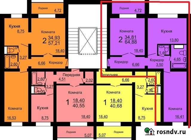 2-комнатная квартира, 67.6 м², 5/10 эт. на продажу в Челябинске Челябинск - изображение 1