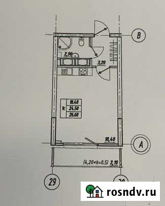 Квартира-студия, 26.6 м², 16/25 эт. на продажу в Пушкине Пушкин - изображение 1
