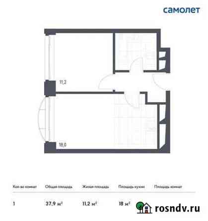 1-комнатная квартира, 37.9 м², 11/24 эт. на продажу в Москве Москва
