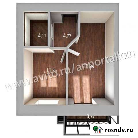 1-комнатная квартира, 39.2 м², 1/19 эт. на продажу в Казани Казань - изображение 1