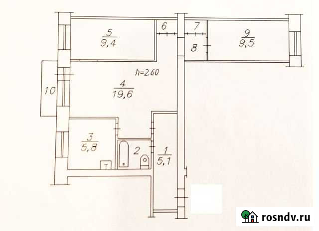 3-комнатная квартира, 55 м², 4/5 эт. на продажу в Красноярске Красноярск - изображение 1