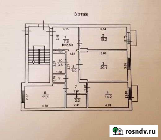3-комнатная квартира, 89.4 м², 3/3 эт. на продажу в Иркутске Иркутск - изображение 1