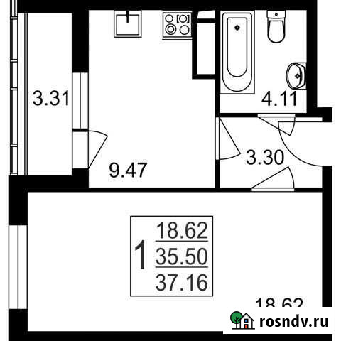 1-комнатная квартира, 37.2 м², 1/8 эт. на продажу в Нахабино Нахабино - изображение 1