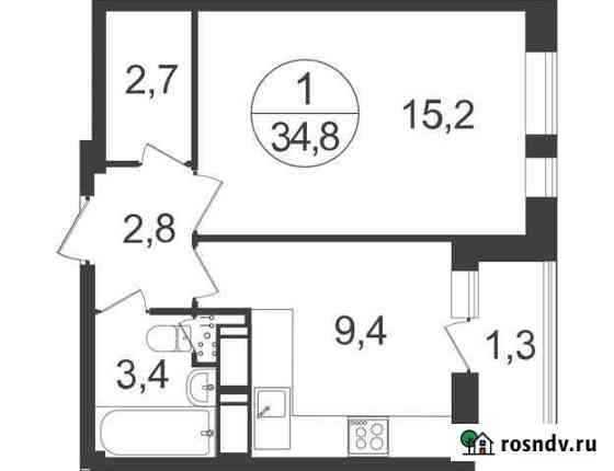 1-комнатная квартира, 34.8 м², 16/22 эт. на продажу в Балашихе Балашиха