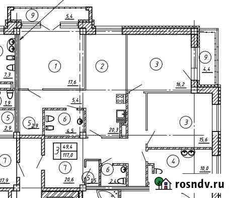 3-комнатная квартира, 116 м², 4/9 эт. на продажу в Челябинске Челябинск